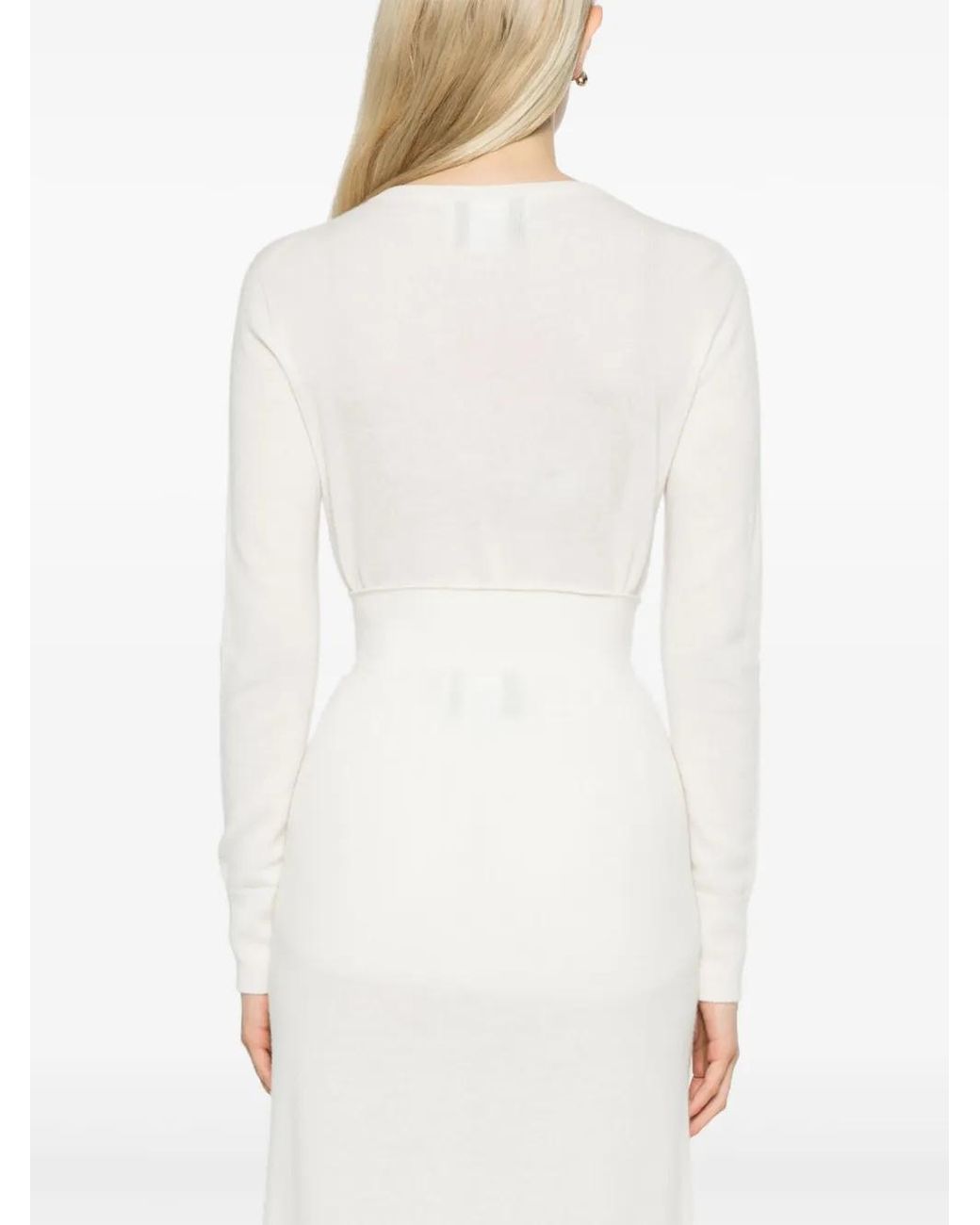 Vanisé White Cashmere Maxi Skirt
