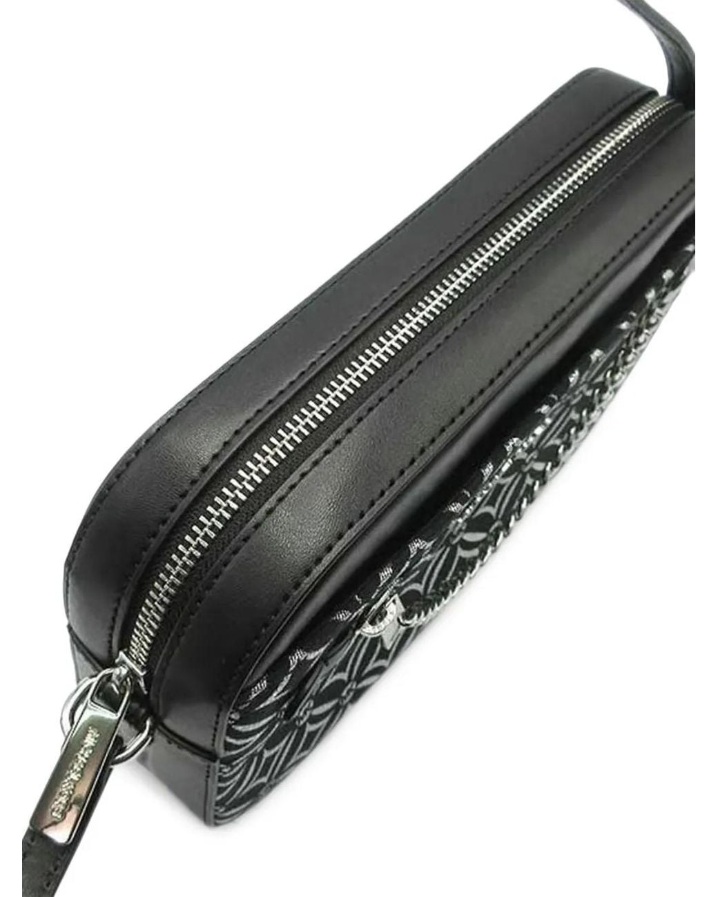 Michael Kors Black Large Jet Set Monogram-Print Crossbody Bag