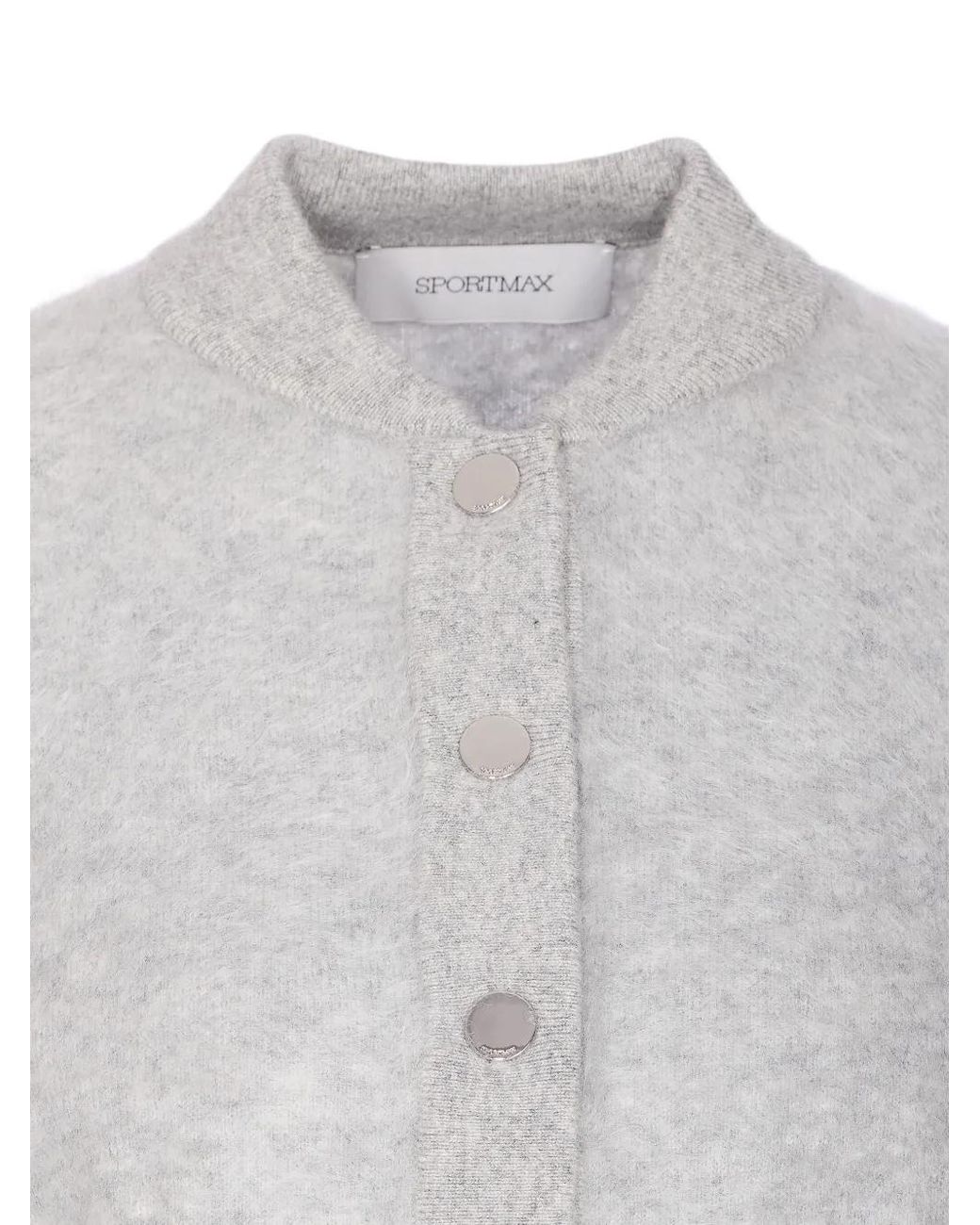 Sportmax White Ercole Frontal-Buttons Cardigan