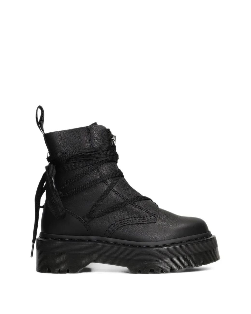Dr. Martens Black Jarrick Combat Lace-Up Zip-Fastening Ankle Boots
