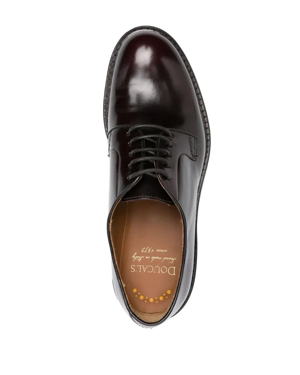 Doucal's Black Panelled Leather Derby Shoes for men