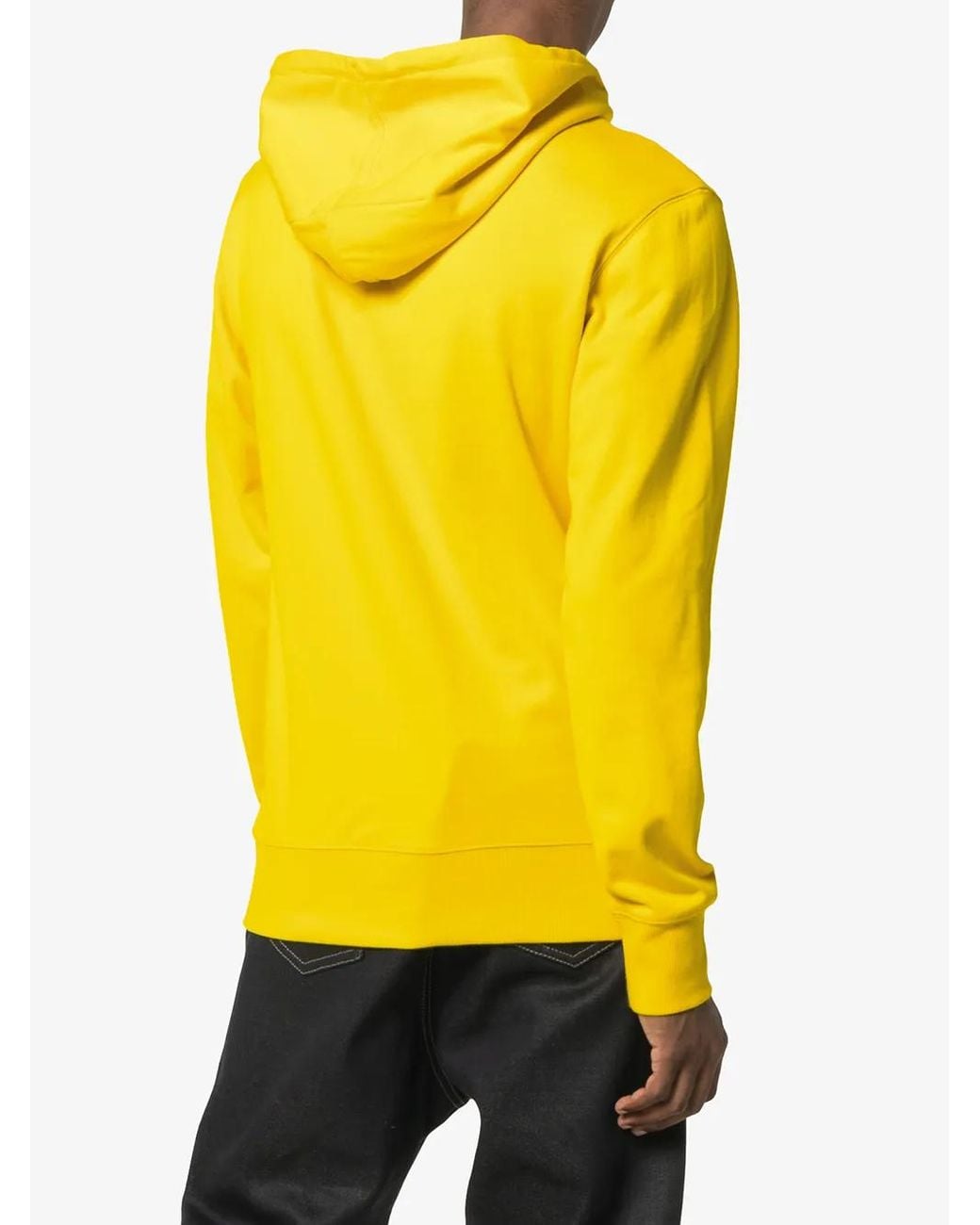 Y-3 Yellow Logo-Print Hoodie for men
