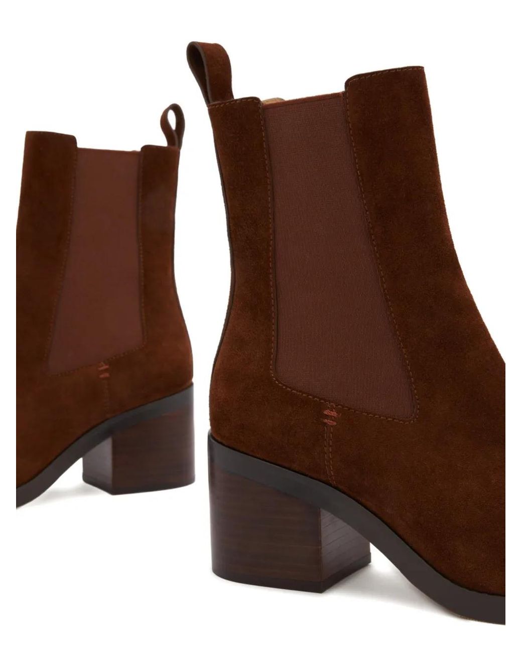 Odissi Brown Grace Stacked Chelsea Bootie