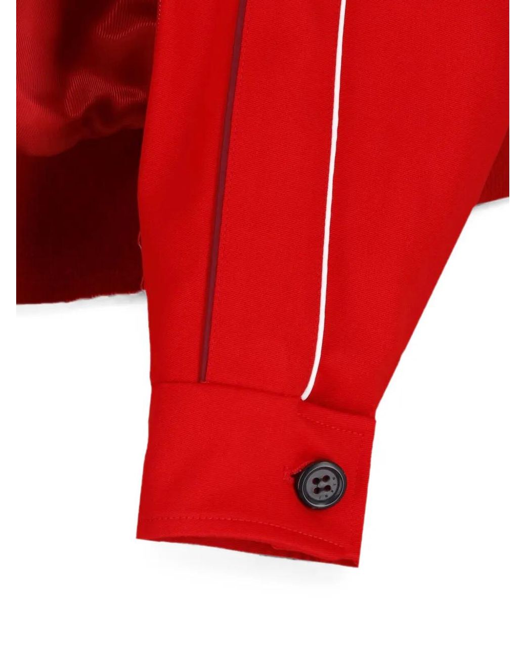 Marni Red Contrast-Piping Zip-Up Jacket for men