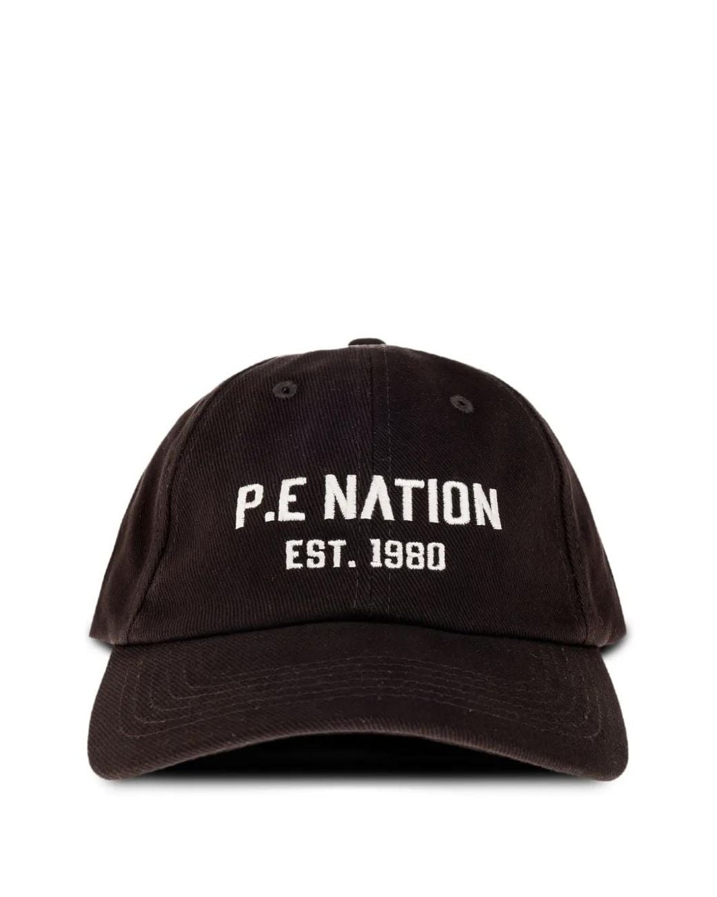 P.E Nation Black Logo-Embroidered Baseball Cap