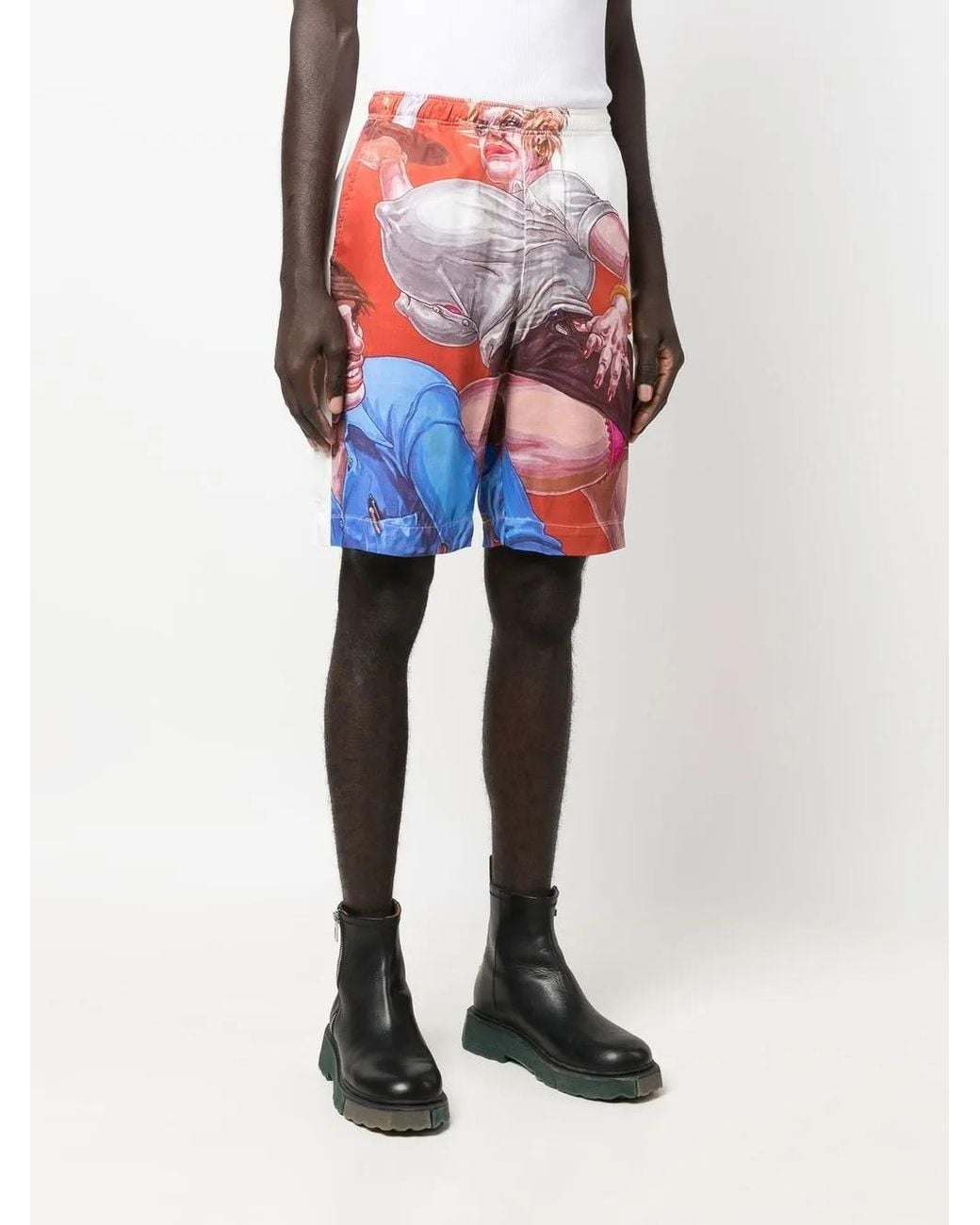 DIESEL Red X Tom Of Finland Foundation Graphic-Print Shorts