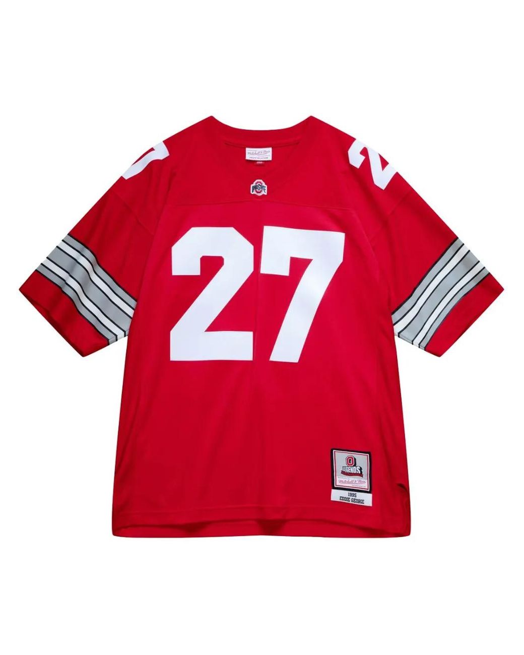 Mitchell & Ness Red Ncaa Ohio State Buckeyes 1995 Eddie George Jersey for men
