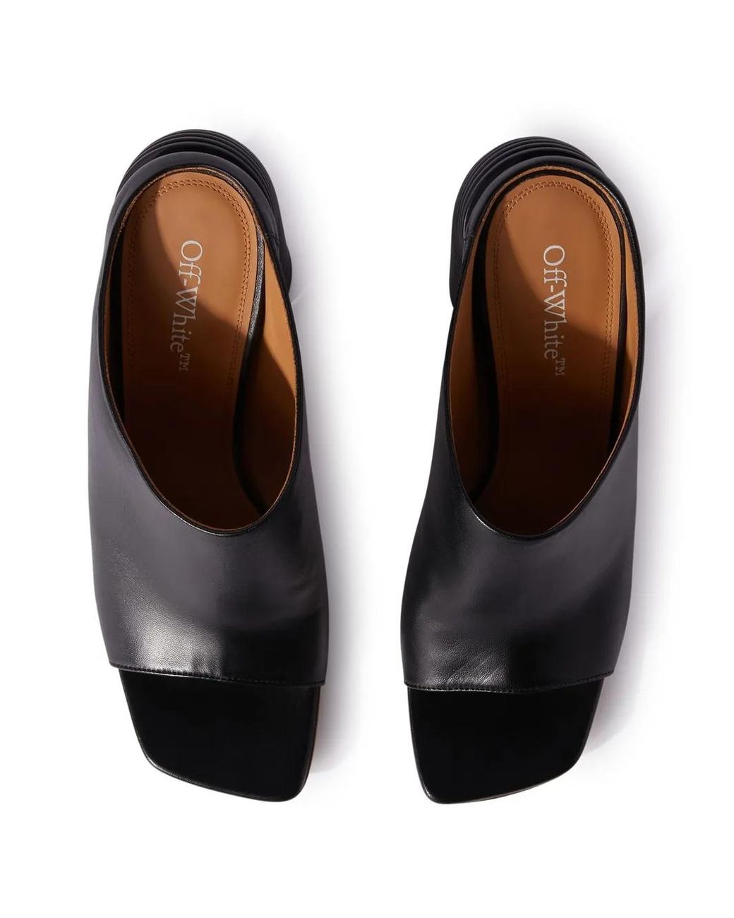 Off-White c/o Virgil Abloh Black Open-Toe Leather Sandals