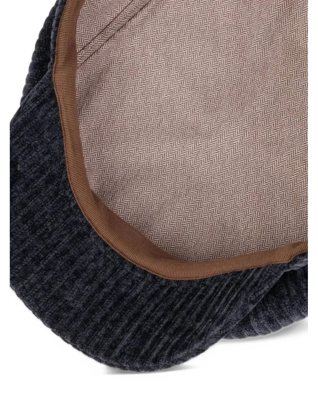 Stetson Brown Corduroy Flat Cap for men