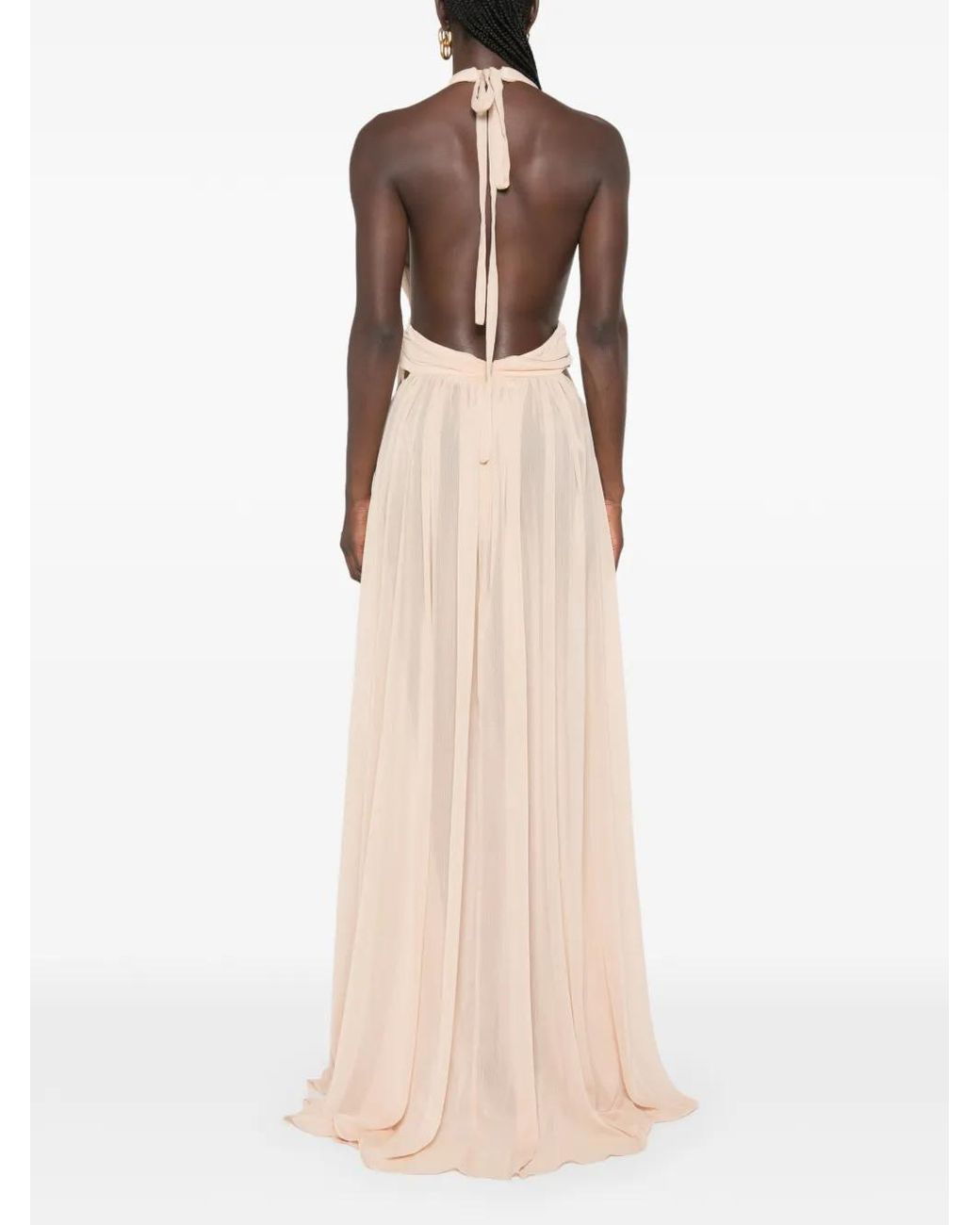 Arcina Ori White Florence Halterneck Maxi Dress