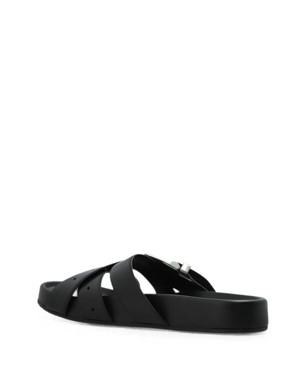 Balenciaga Black Buckle-Fastening Sandals for men