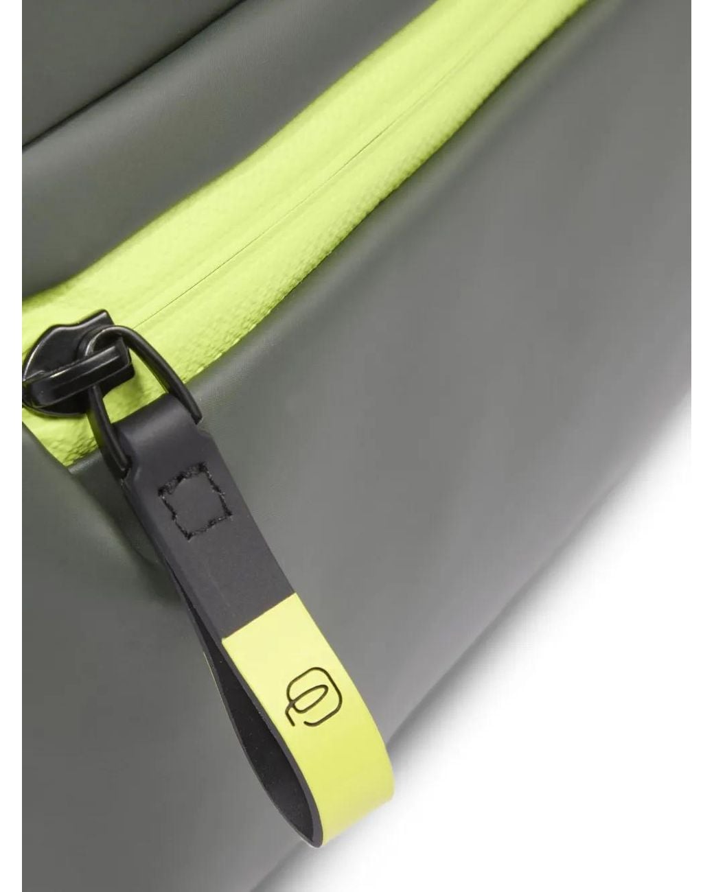Piquadro Green Water-Resistant Rubberised Shoulder Bag for men
