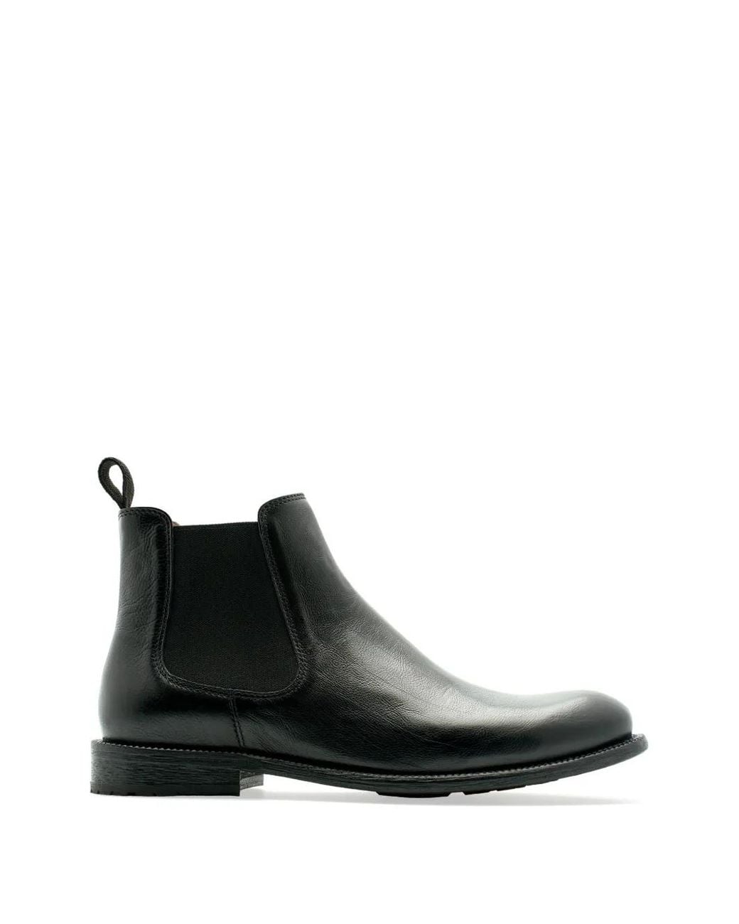 Lottusse Black Lutton Leather Chelsea Boots for men