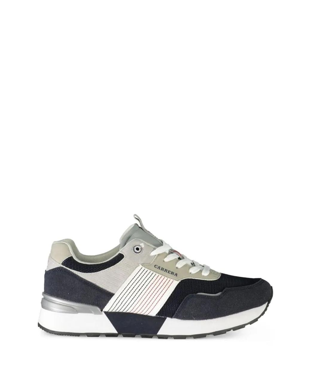 Carrera White Suede-Panelled Mesh Sneakers for men