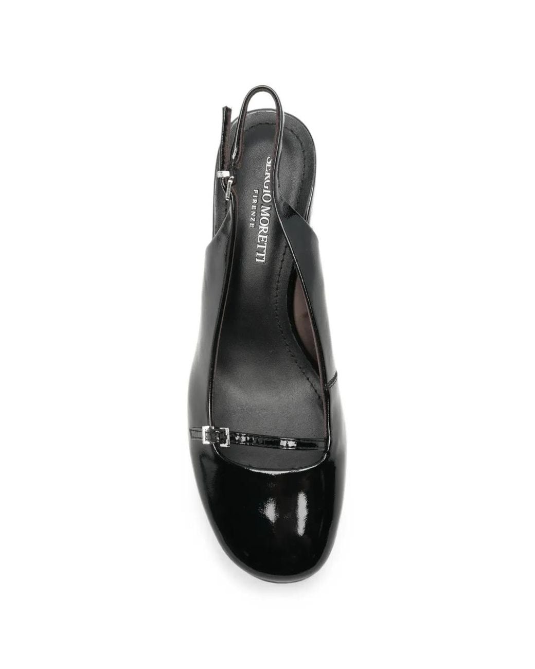 SERGIO MORETTI FIRENZE Black Slingback-Pumps