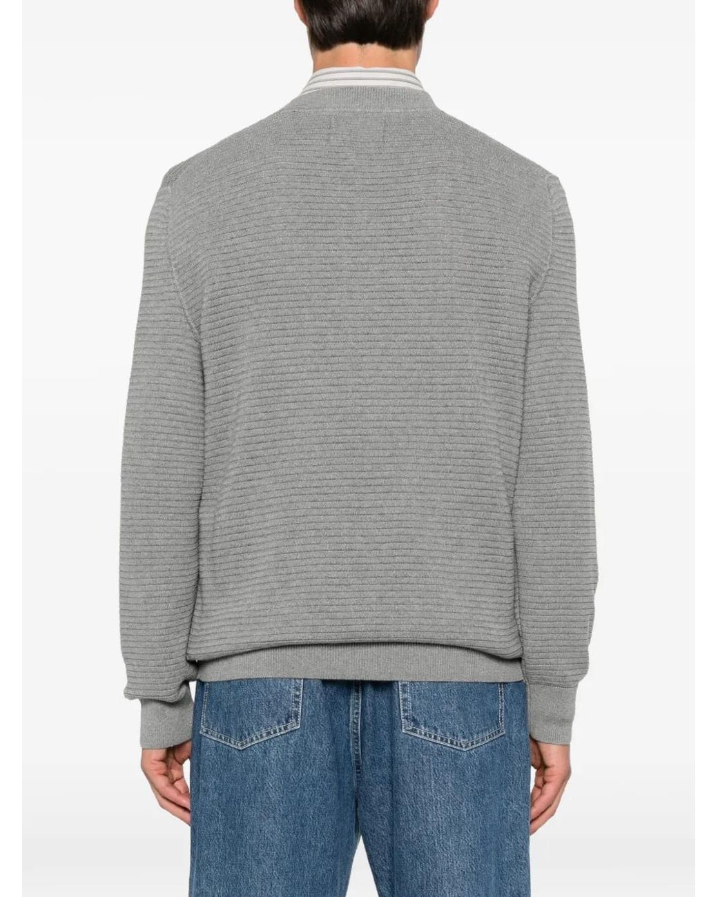 Marc O' Polo Gray Textured-Knit Sweater for men
