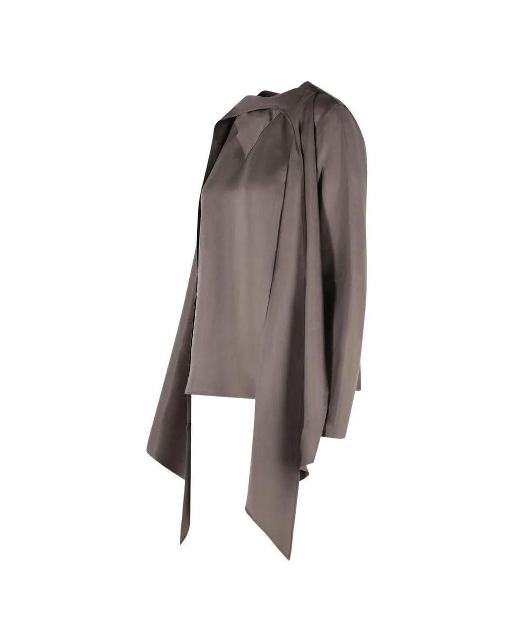 Loulou de Saison Brown Gala Scarf-Insert Blouse
