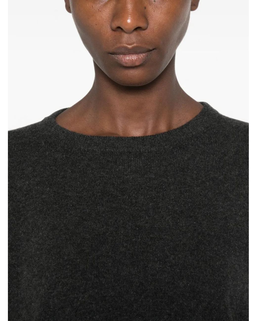 Be You Black Round-Neck Drop-Shoulder Sweater