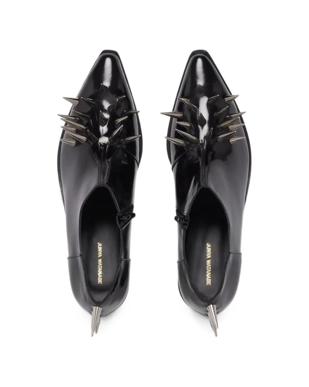 Junya Watanabe Black Spike-Embellished Leather Shoes