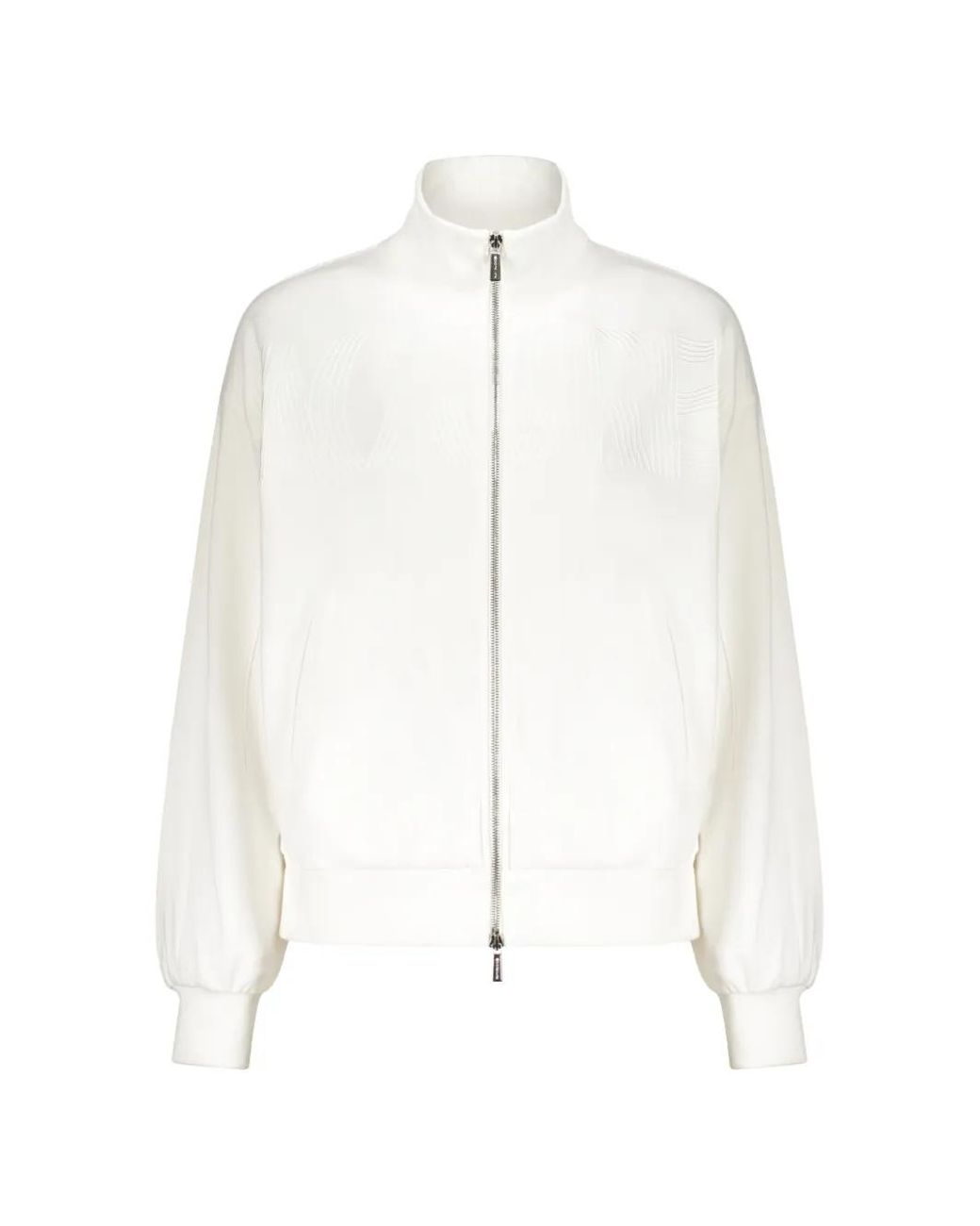 Moorer White Rosetta Logo-Embroidered Cardigan