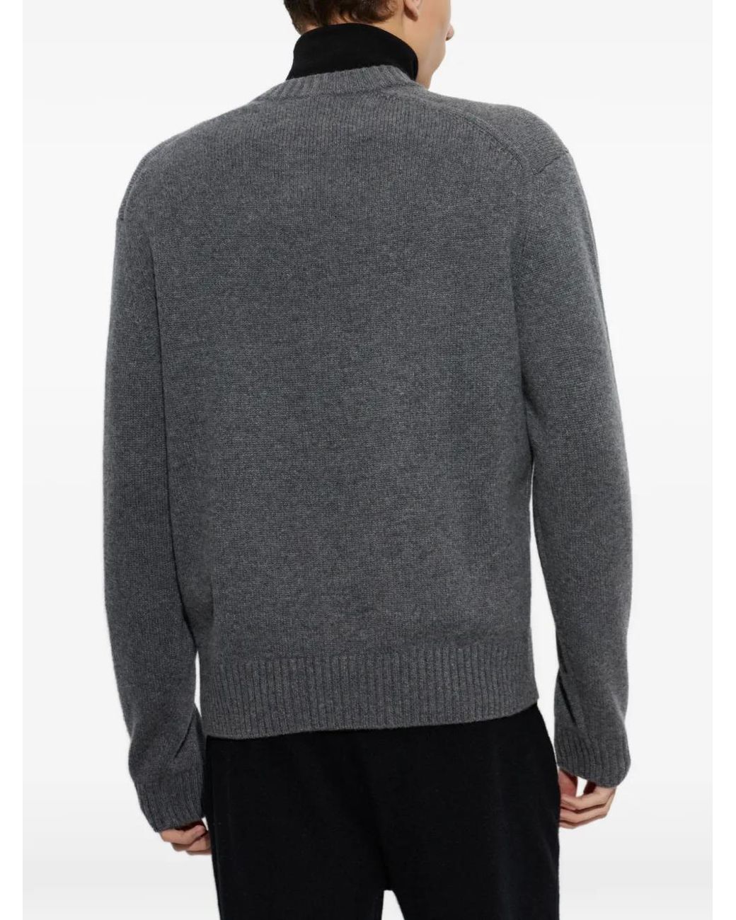 Lisa Yang Gray Fenris V-Neck Cardigan for men