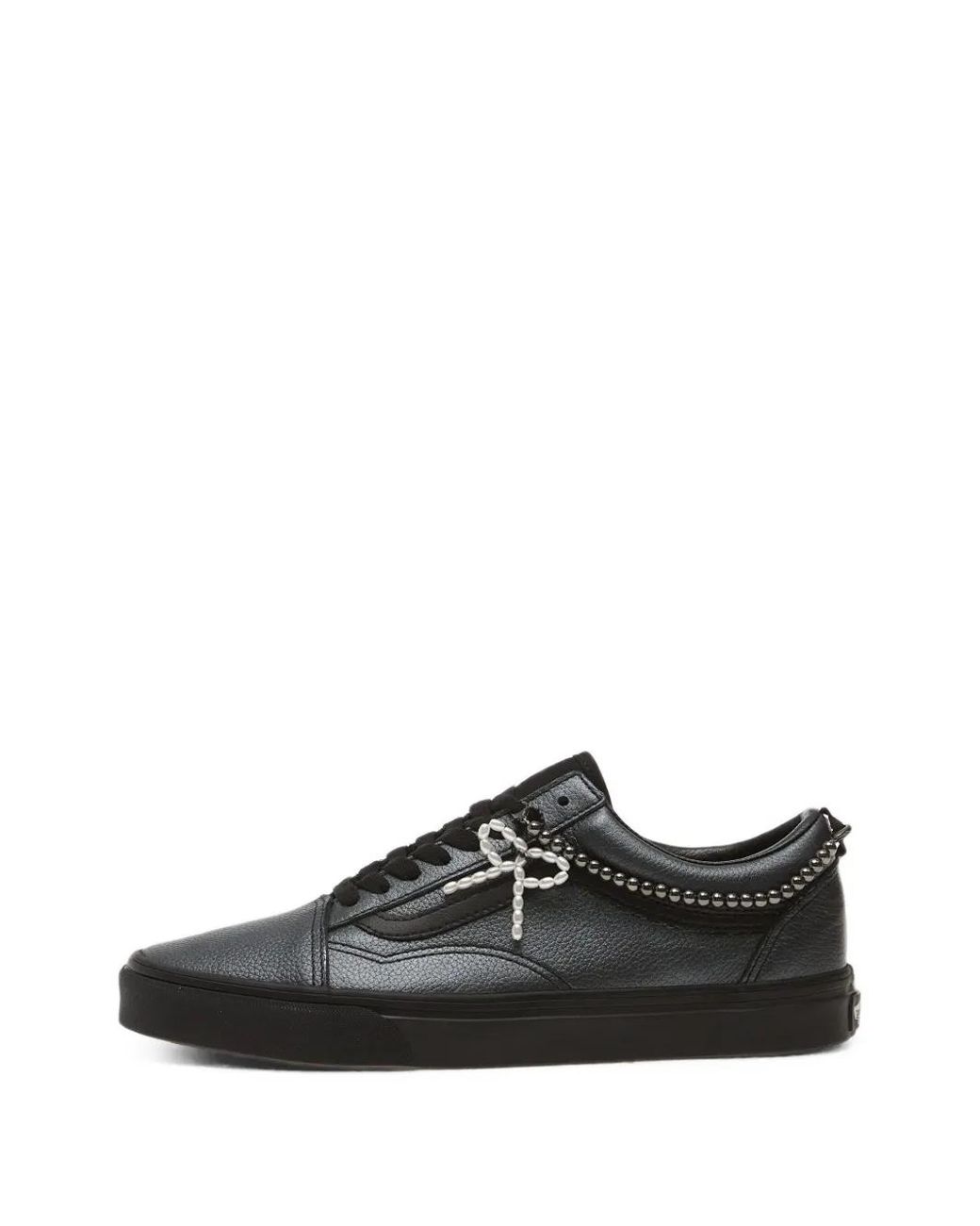 Vans Black Old Skool Faux-Pearl-Embellished Sneakers