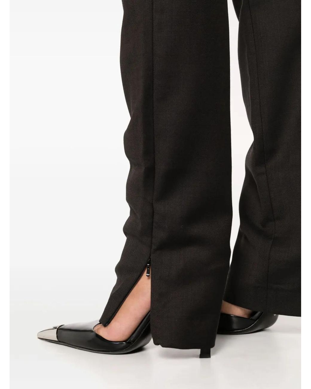 16Arlington Black Slim-Cut Belted Trousers
