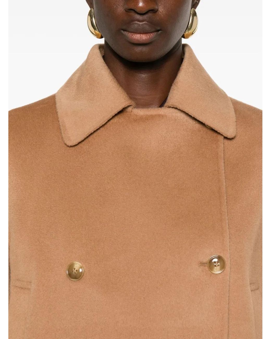 Semicouture Natural Double-Breasted Peacoat
