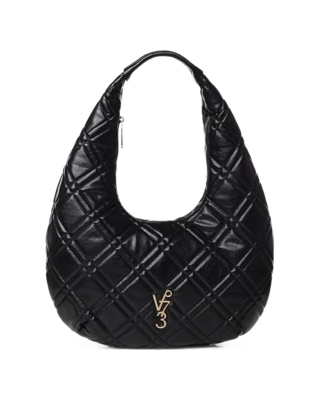 V73 Black Diaspro Quilted Shoulder Bag