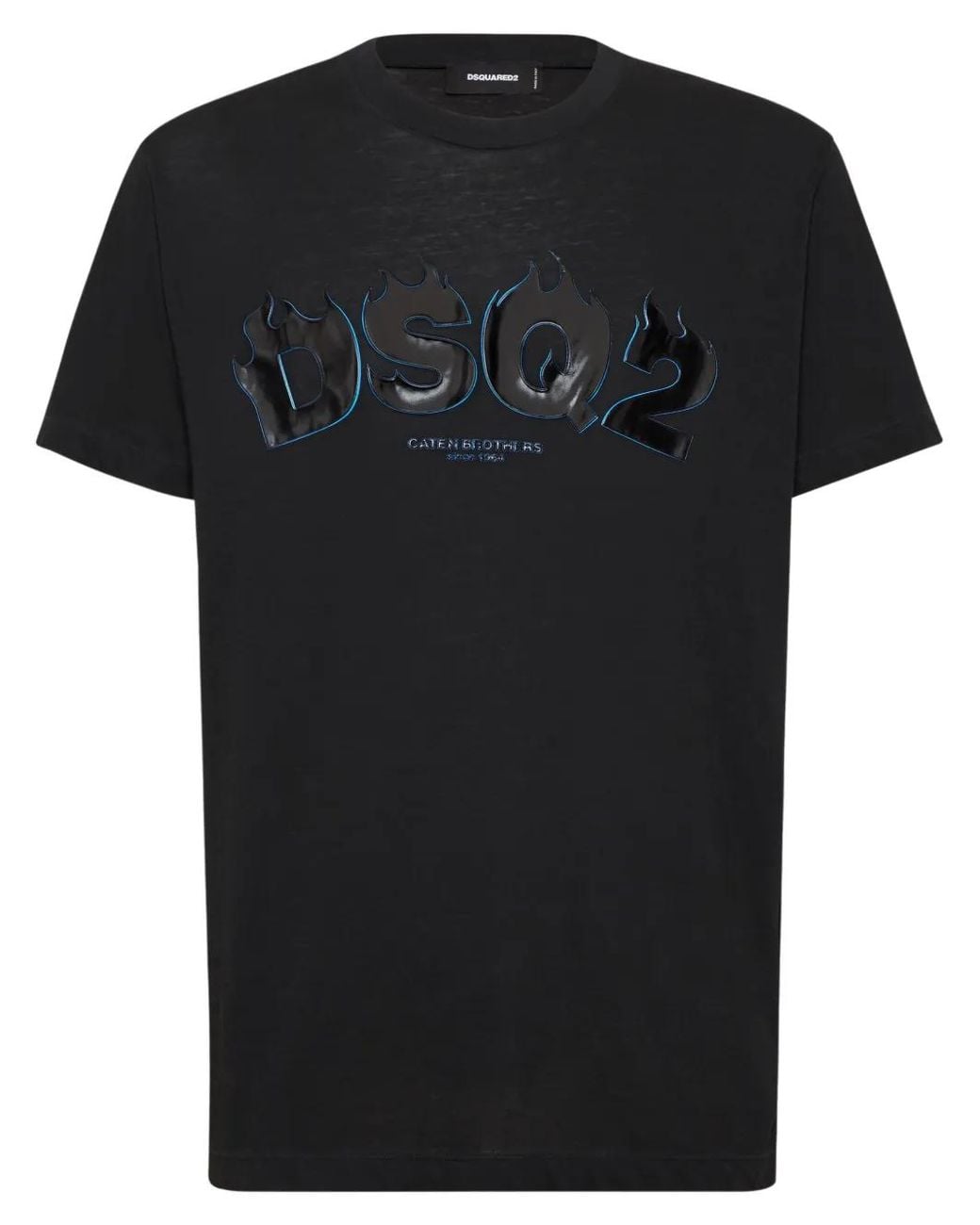 DSquared² Black Logo-Stamp T-Shirt for men