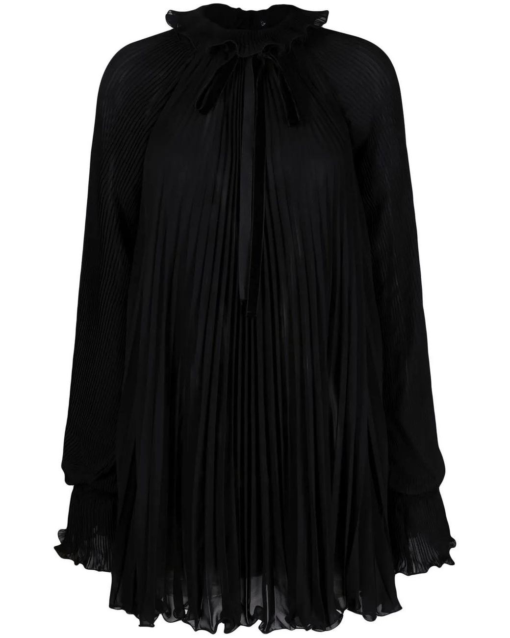 Philipp Plein Black Pleated Shift Dress