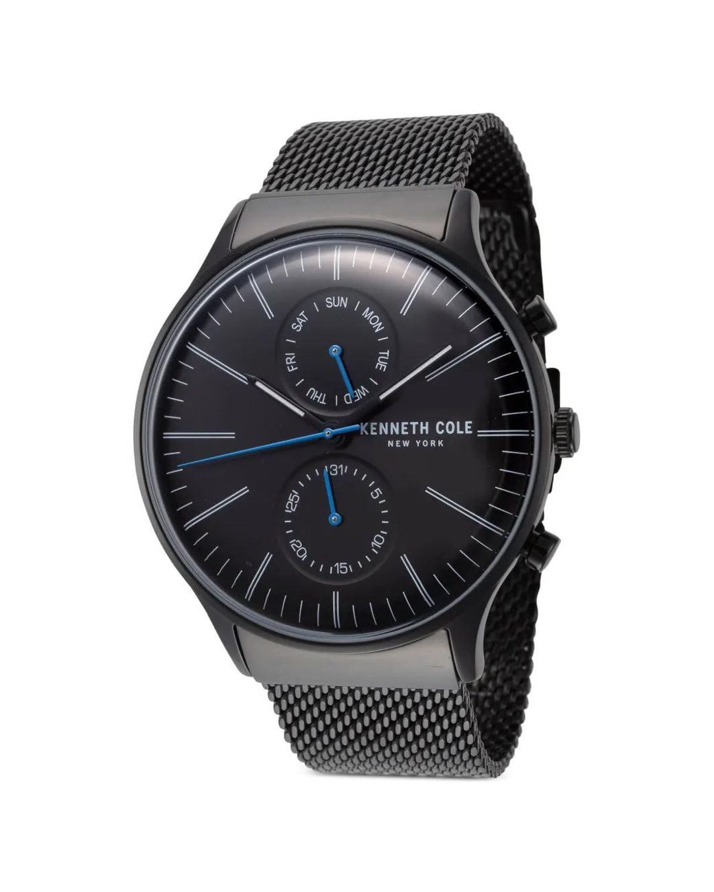 Kenneth Cole Black Montre À Bracelet En Mesh Mm for men