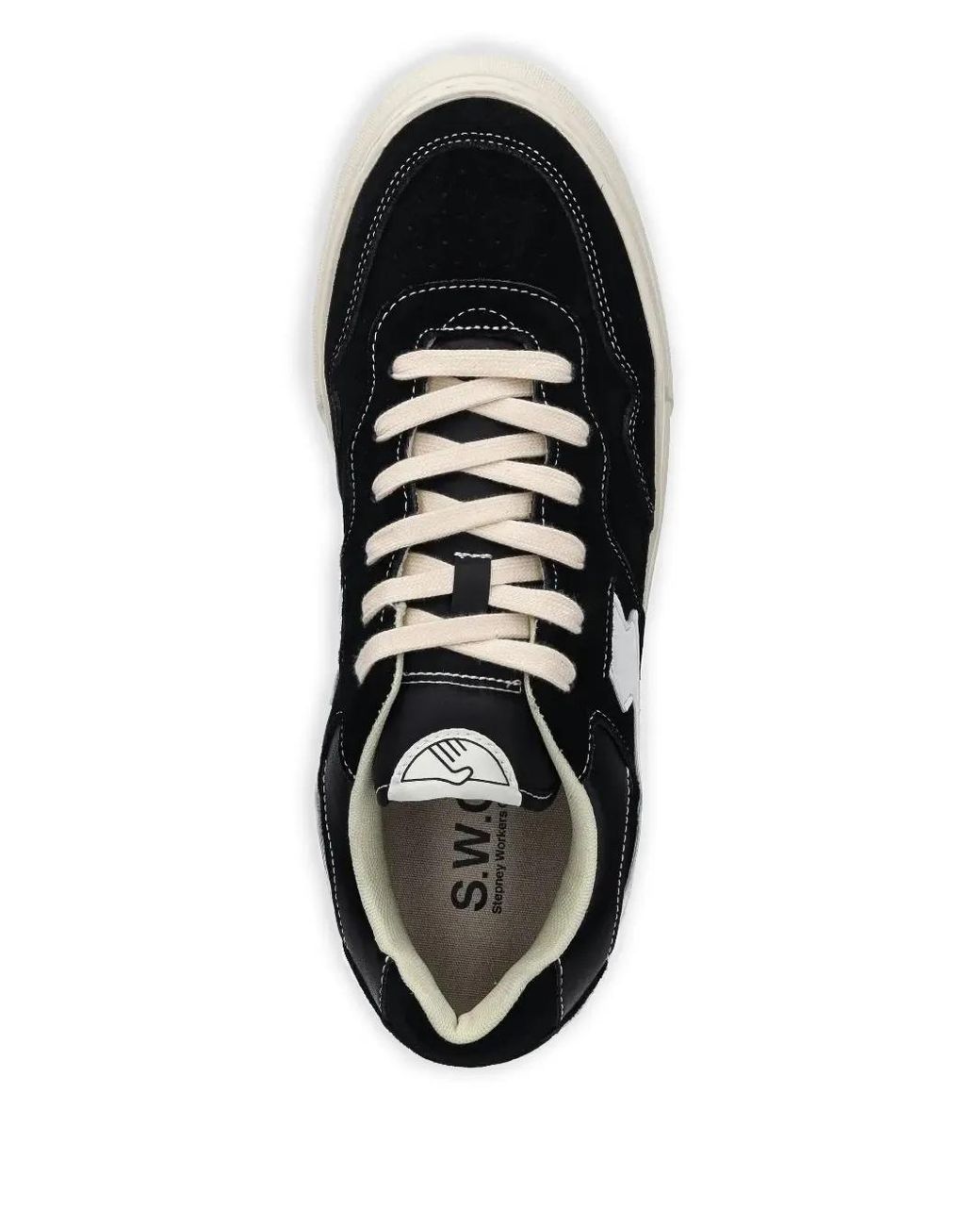Stepney Workers Club Black Suede Leather Sneakers