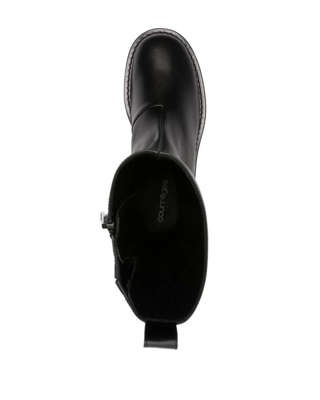 Courreges Black Ankle Boots Without Closure 55mm