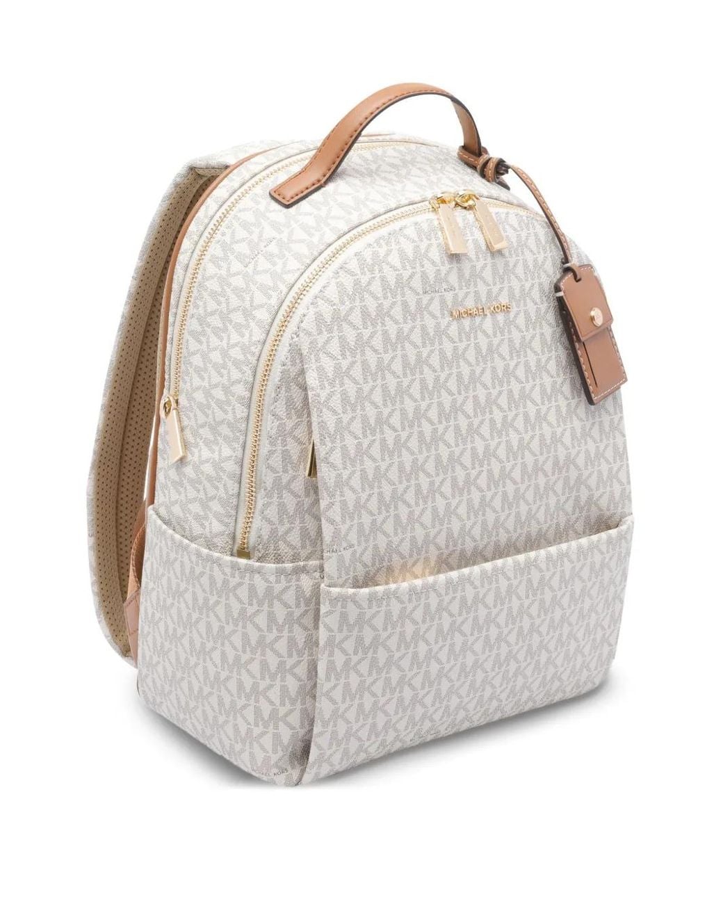 MICHAEL Michael Kors Gray Monogram-Pattern Backpack