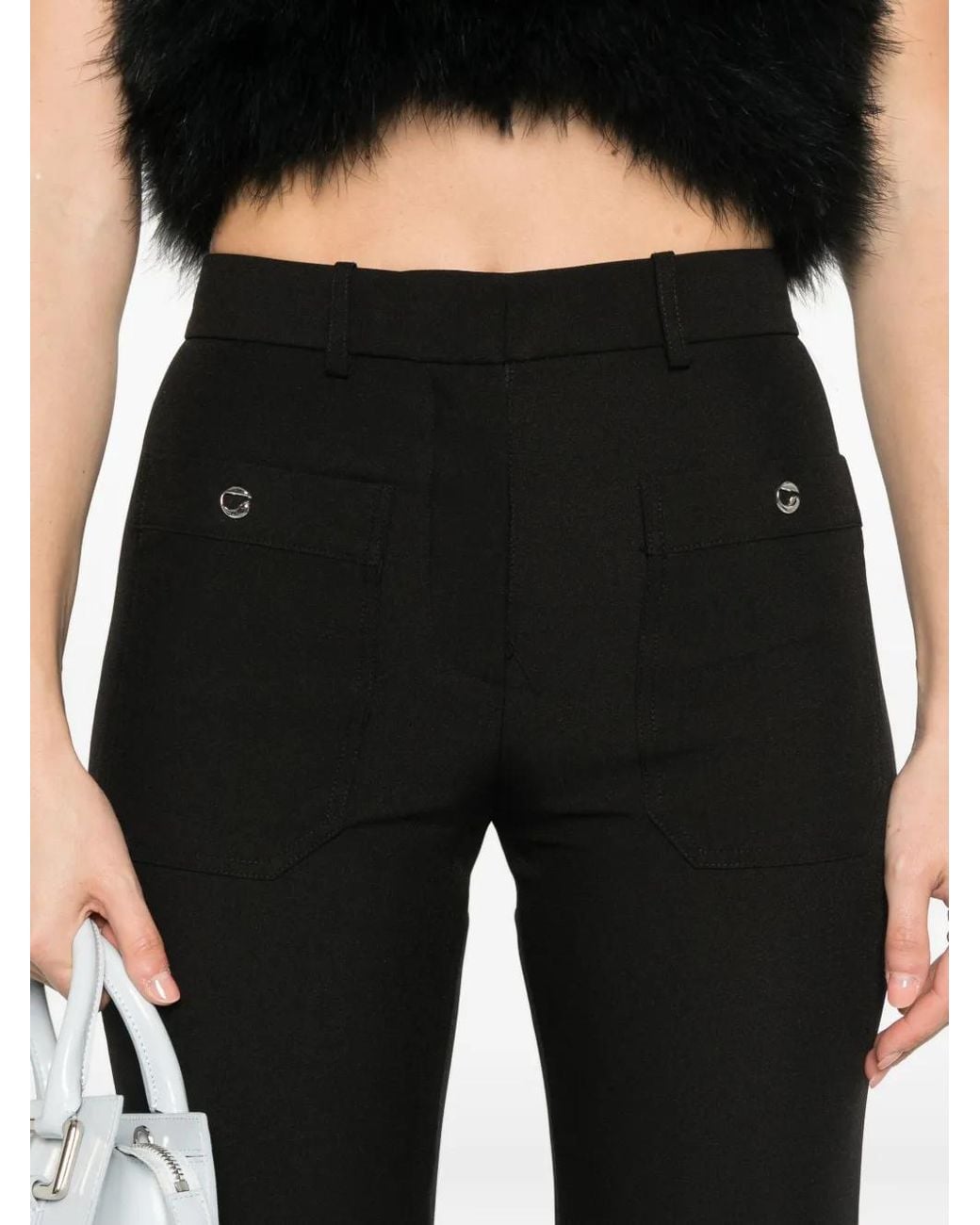 Coperni Black Button-Embellished Tailored Trousers