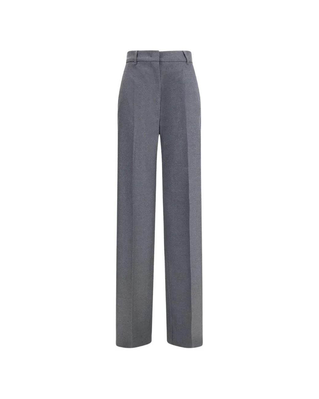Max Mara Blue Pressed-Crease Tailored Trousers