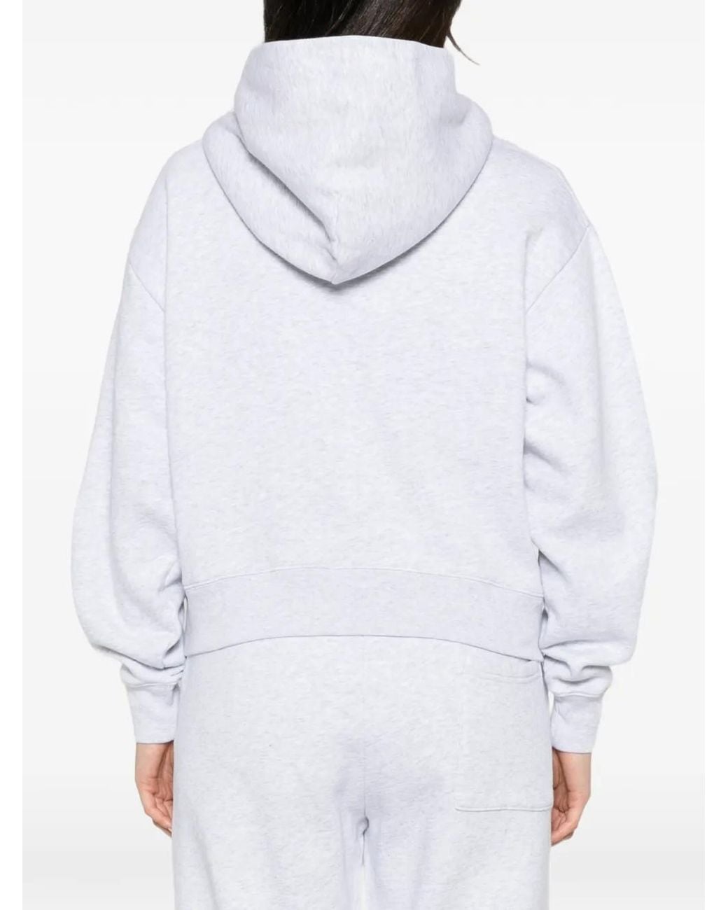 Sporty & Rich White Logo-Embroidered Hoodie