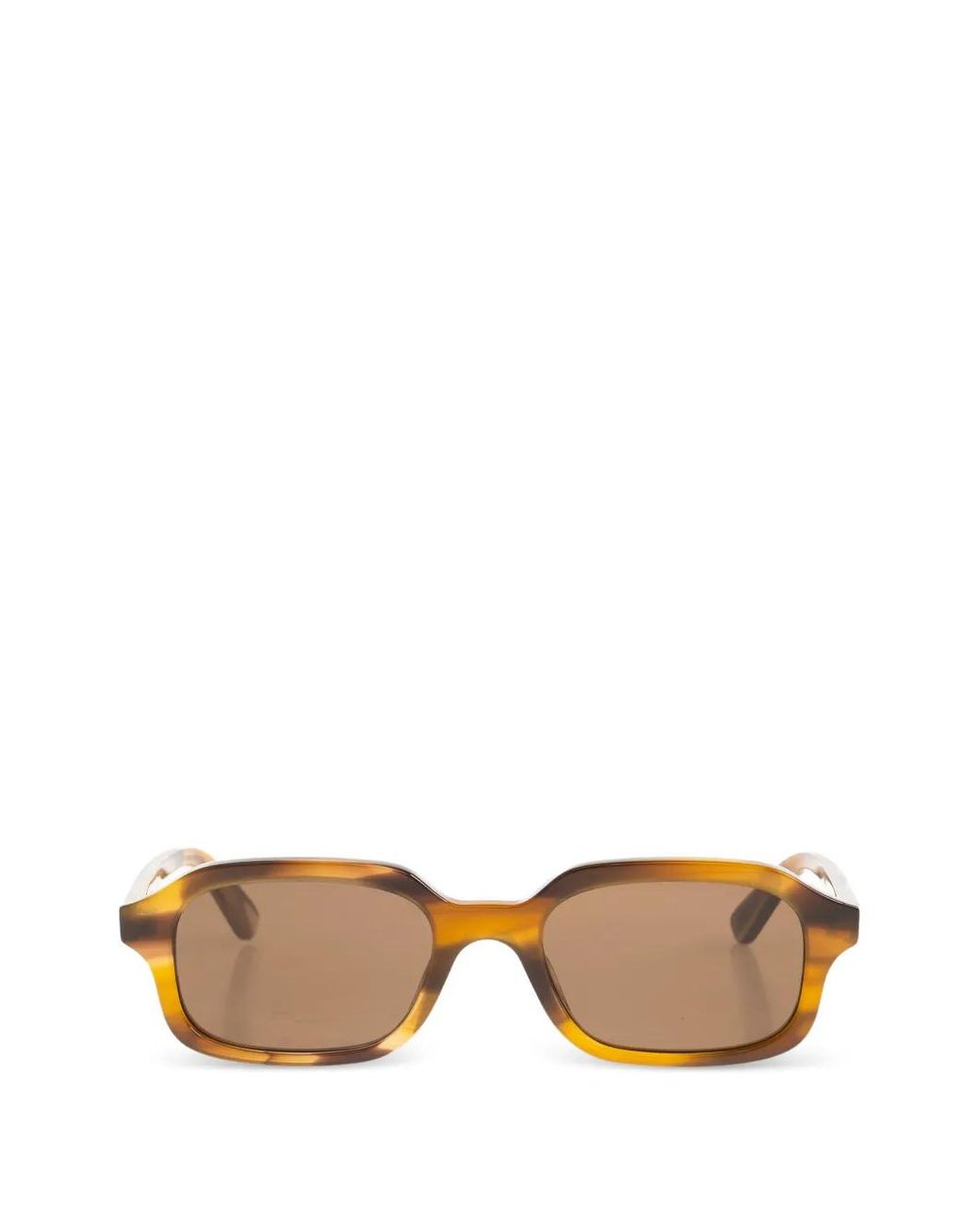 McQueen Brown Rectangle-Frame Sunglasses for men