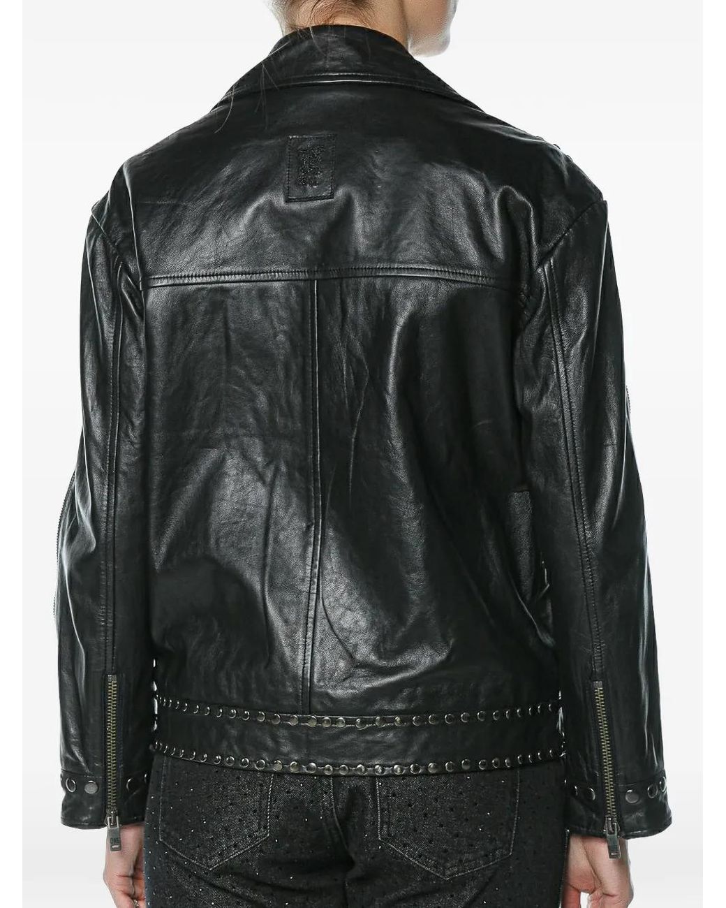 One Teaspoon Bikerjack Met Studs in het Black
