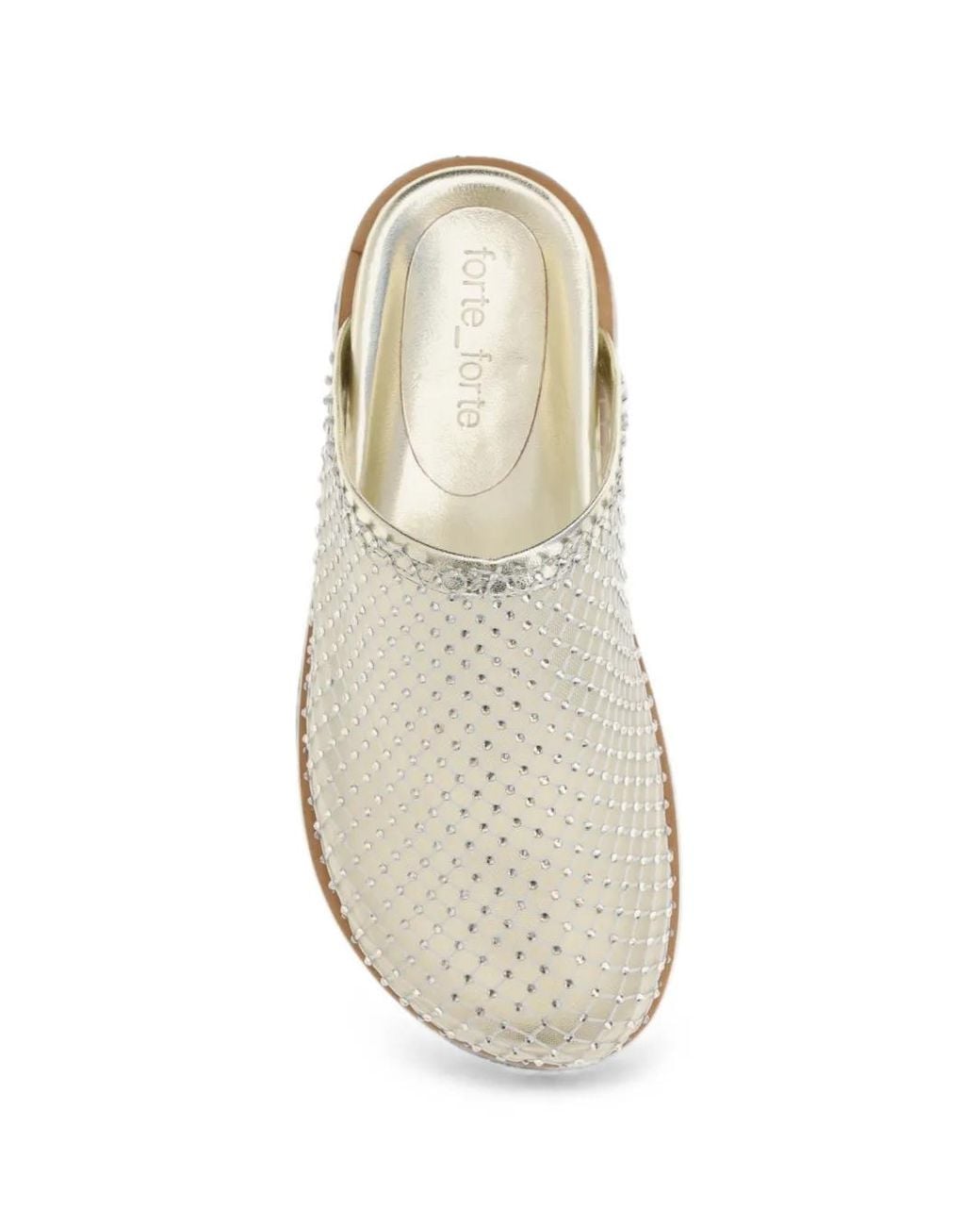 Forte_forte White Mules Mit Strass