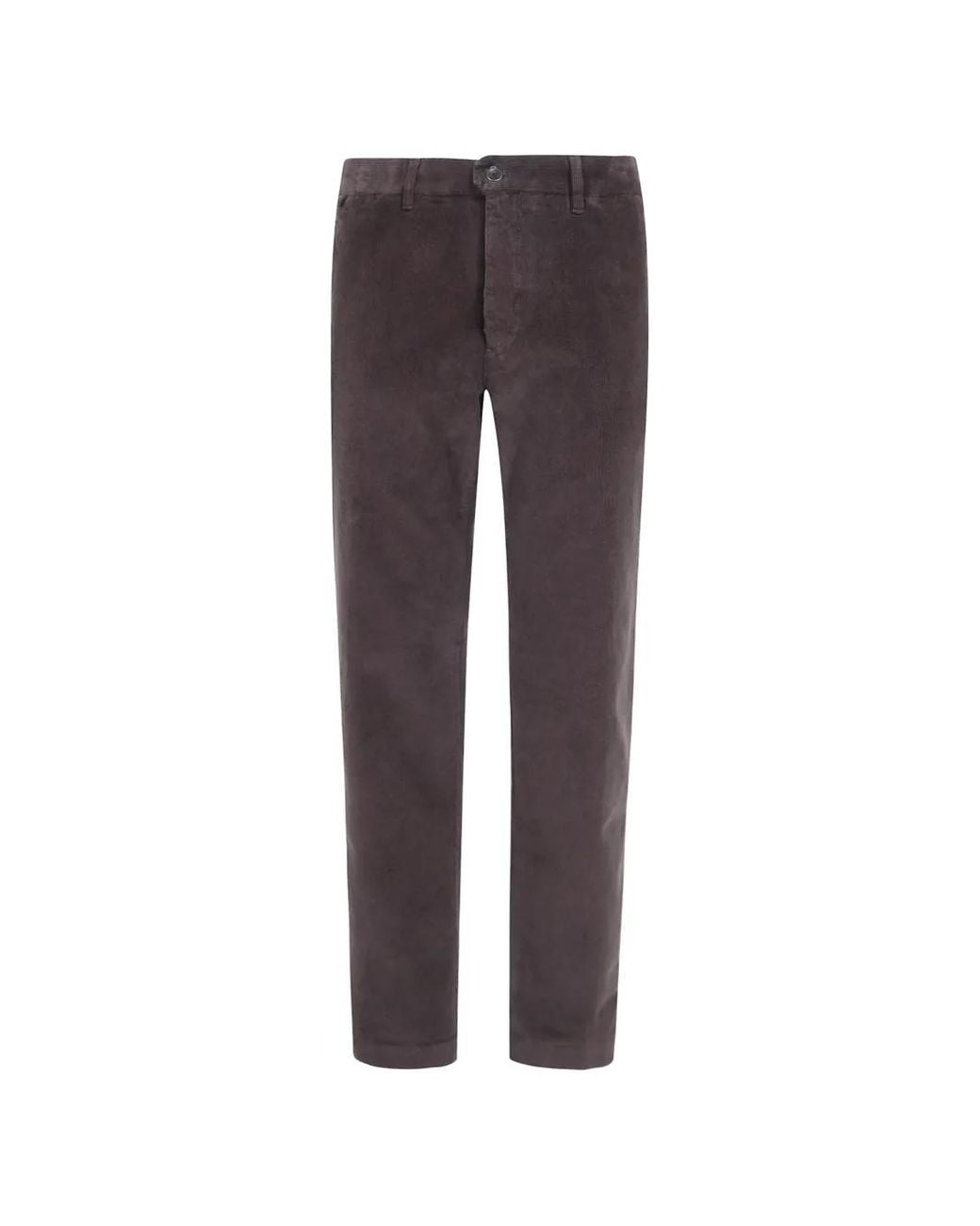 Incotex Brown Corduroy Cotton Trousers for men