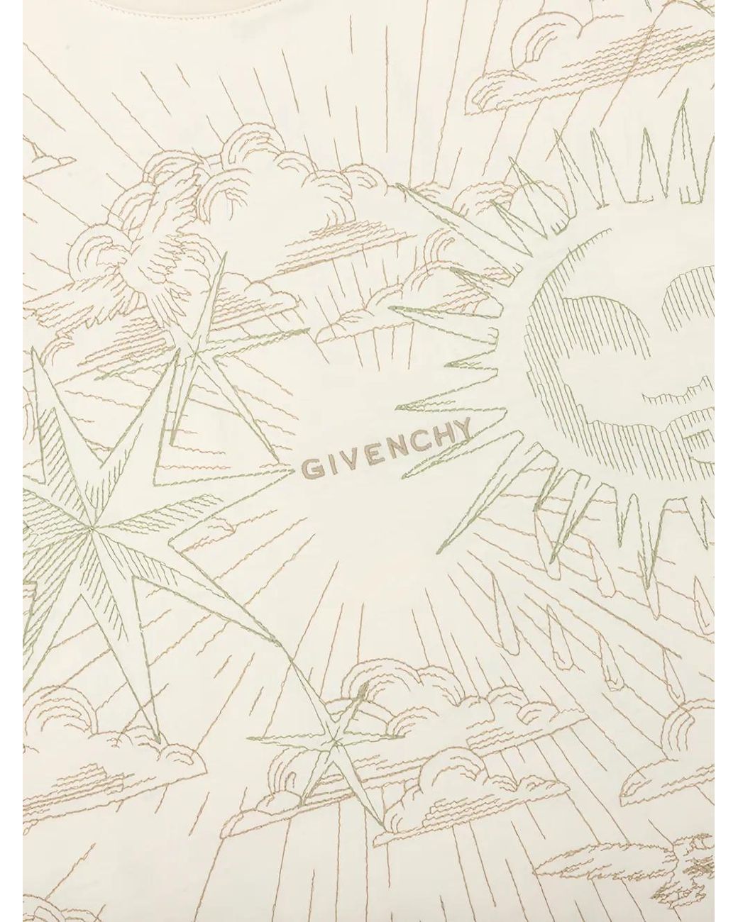 Givenchy White Embroidered T-Shirt for men