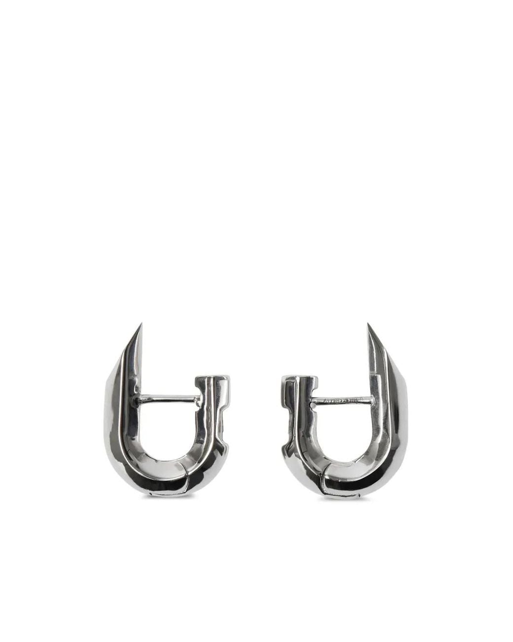Burberry White Hollow Spike Earrings
