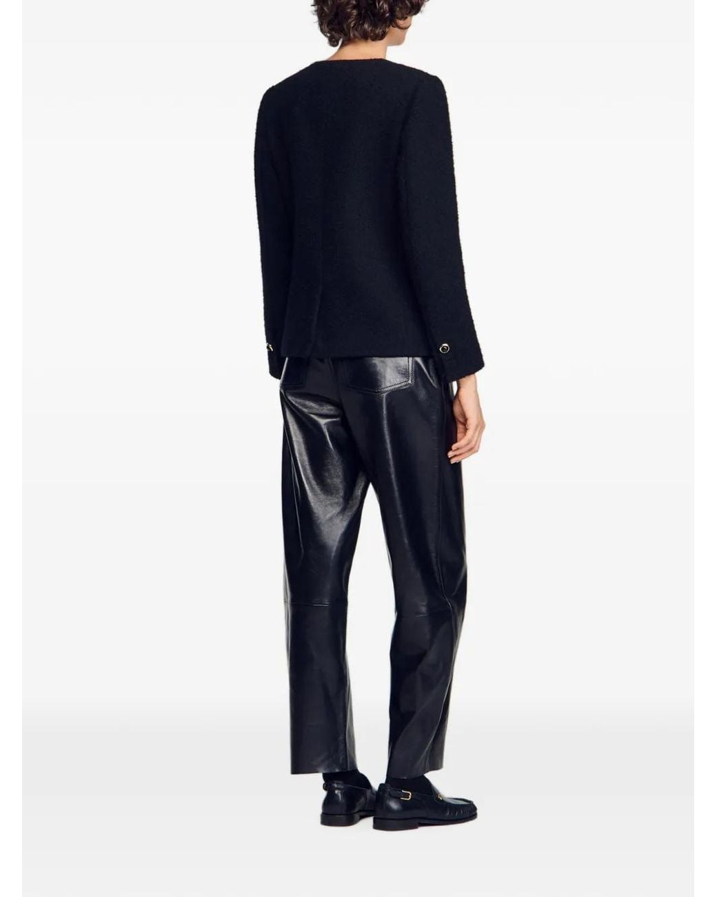 Blazer Girocollo di Sandro in Black