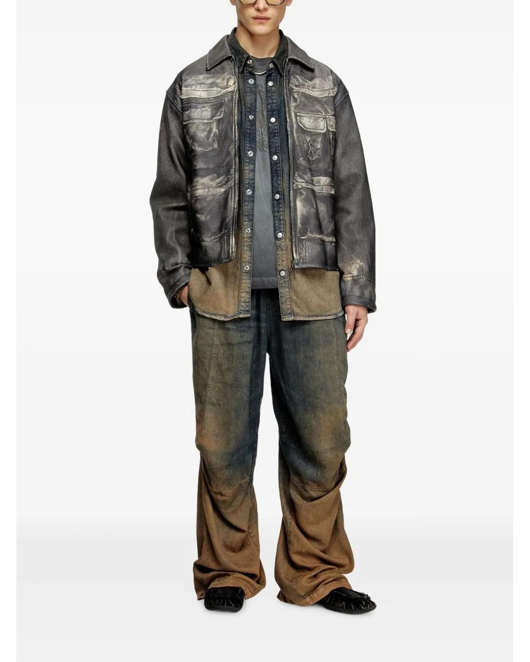 DIESEL Gray L-Mayer Jacket for men