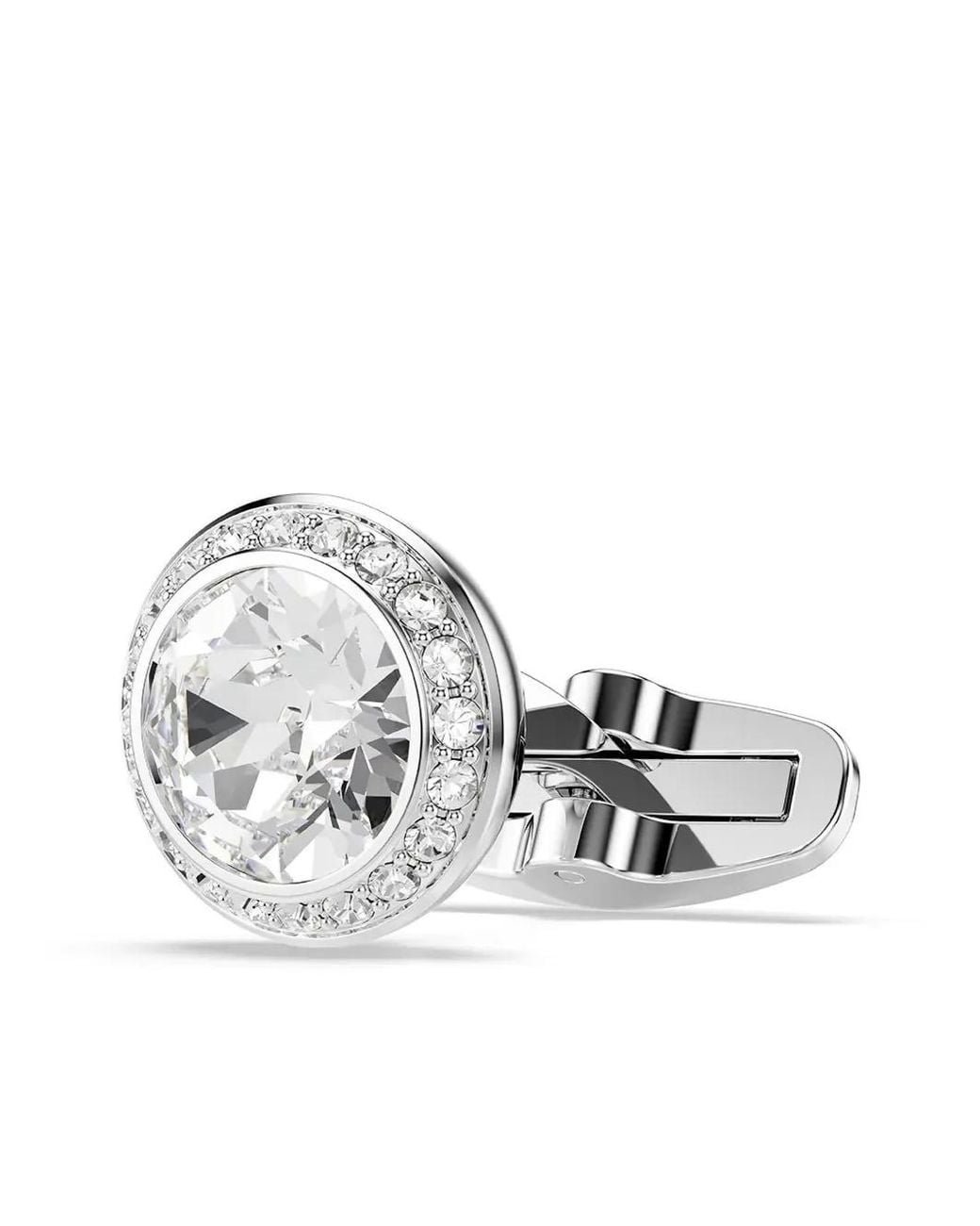 Swarovski White Bouton De Manchette En Cristal for men