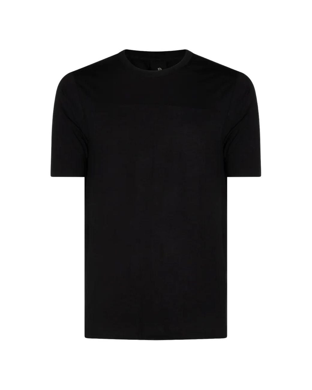 Thom Krom Black T-Shirt À Design Destructuré for men