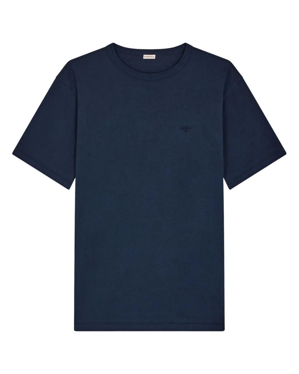 Fursac Blue Logo-Embroidered T-Shirt for men