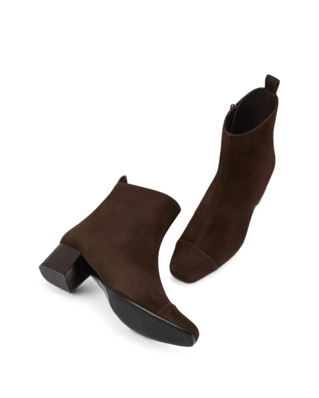 CAREL PARIS Brown Estime Calf-Suede Ankle Boots